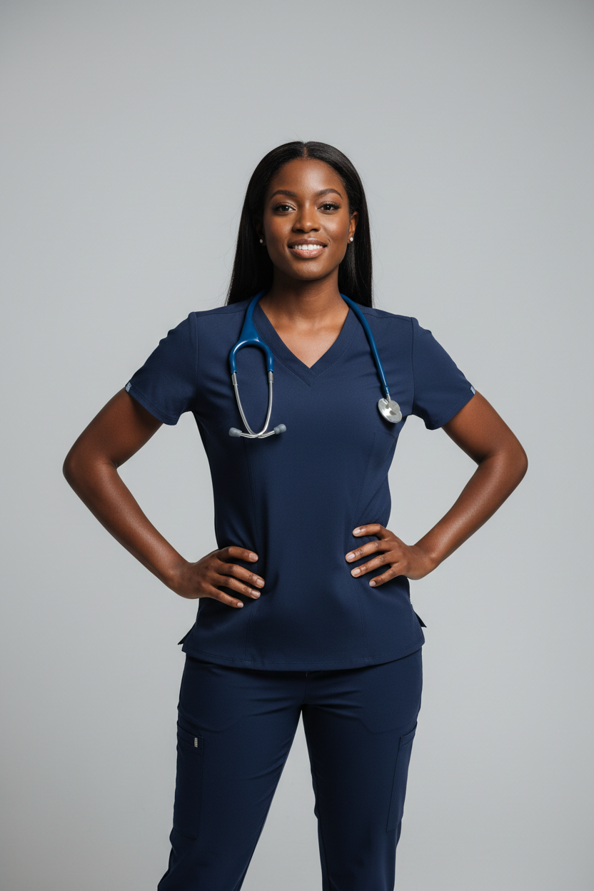 Women's Jogger Scrub Pants - Navy Blue